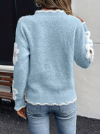 Veloura Bloom™ Floral Knit Pullover Sweater