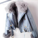 Arctic Belle™ | Faux-Fur Denim Jacket
