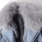 Arctic Belle™ | Faux-Fur Denim Jacket