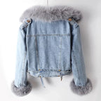 Arctic Belle™ | Faux-Fur Denim Jacket