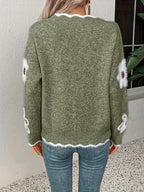 Veloura Bloom™ Floral Knit Pullover Sweater